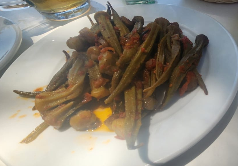 the cajun world eats, cajun food blog, greek style okra